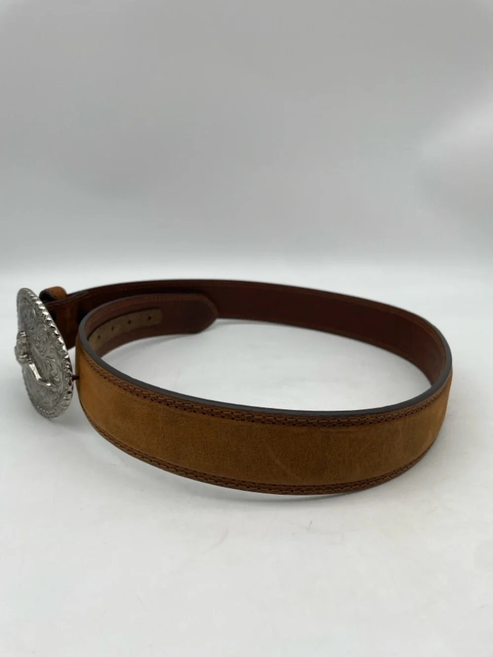 CODY JAMES MEN'S LONGHORN LEATHER BELT AND BUCKLE